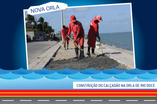 A Prefeitura de Olinda está fazendo uma urbanização completa na Orla de Rio Doce. Foto: Luiz Fabiano/Pref.Olinda