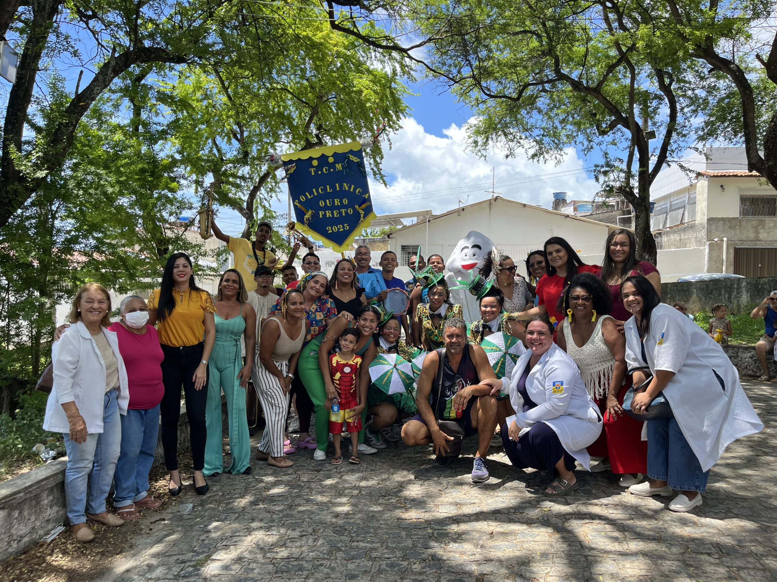 Ação de carnaval na Policlínica de Ouro Preto