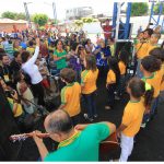 Ato pela paz nos estádios, marca o Olinda em Ação, no bairro de Jardim Brasil. Foto: Luiz Fabiano/Pref.Olinda